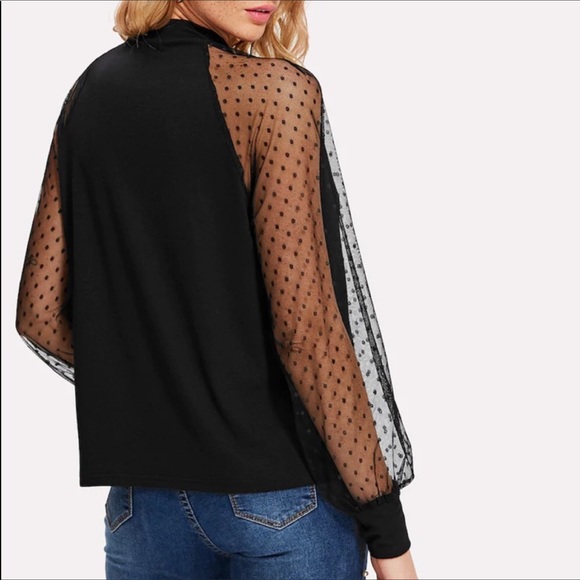 Mesh sleeve top - Picture 3 of 3